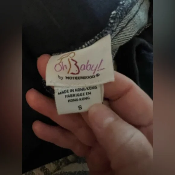 Oh Baby by Motherhood Blue Flare Wide Leg Jeans - Picture 3 of 3